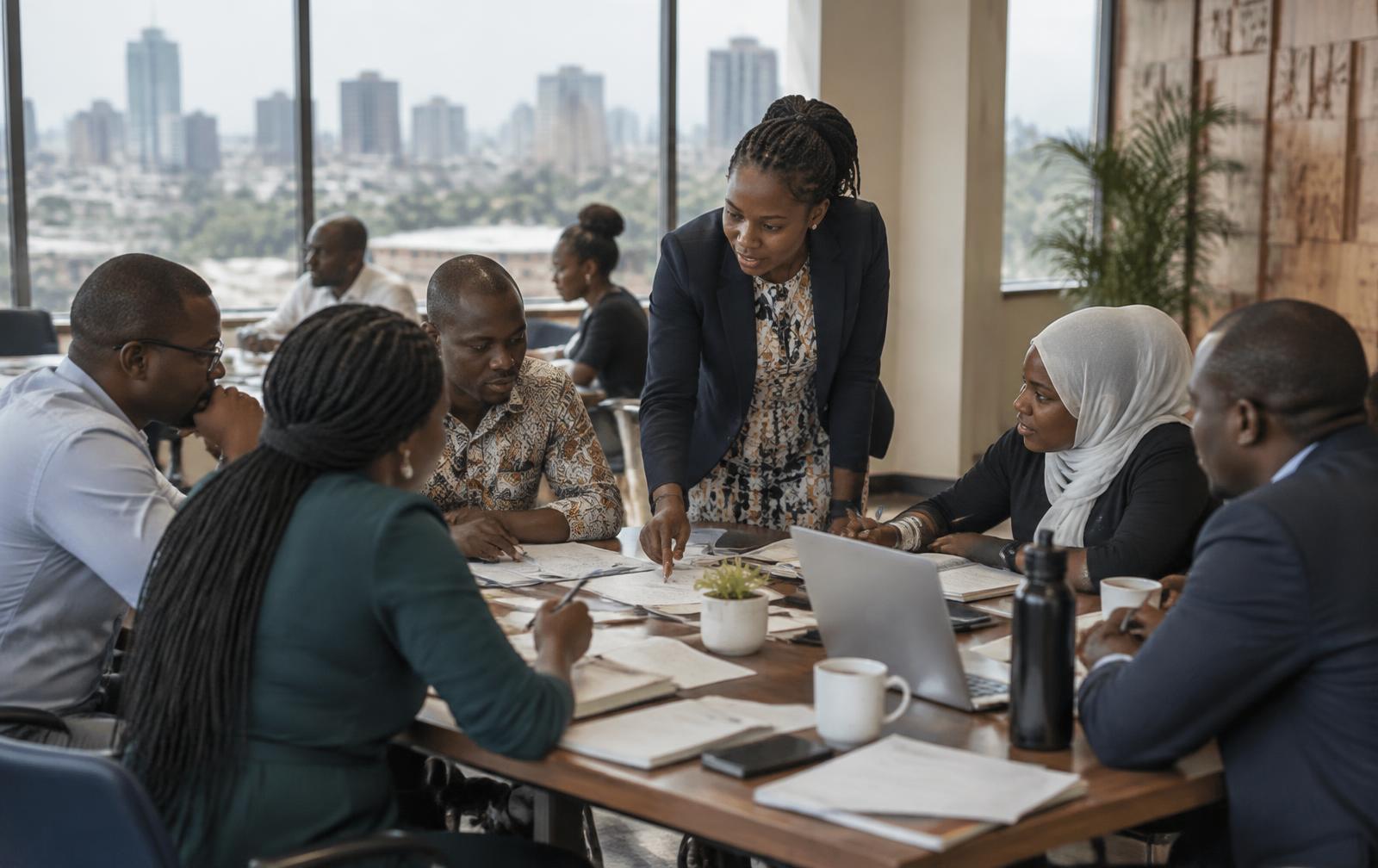 Professionals participating in a practical learning workshop